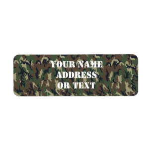 Etiqueta Patrón de camuflaje verde militar