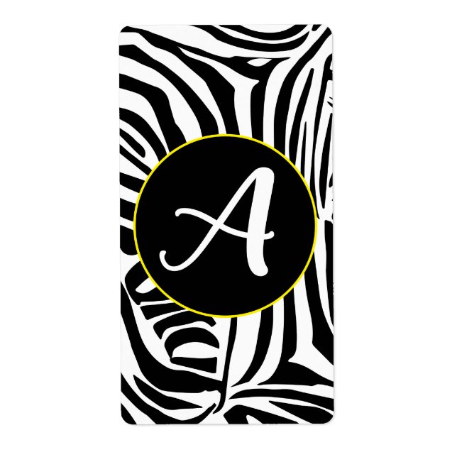 Etiqueta Patrón de cebra (Frente)