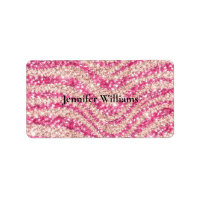 Patrón de cebra de brillo rosa femenino