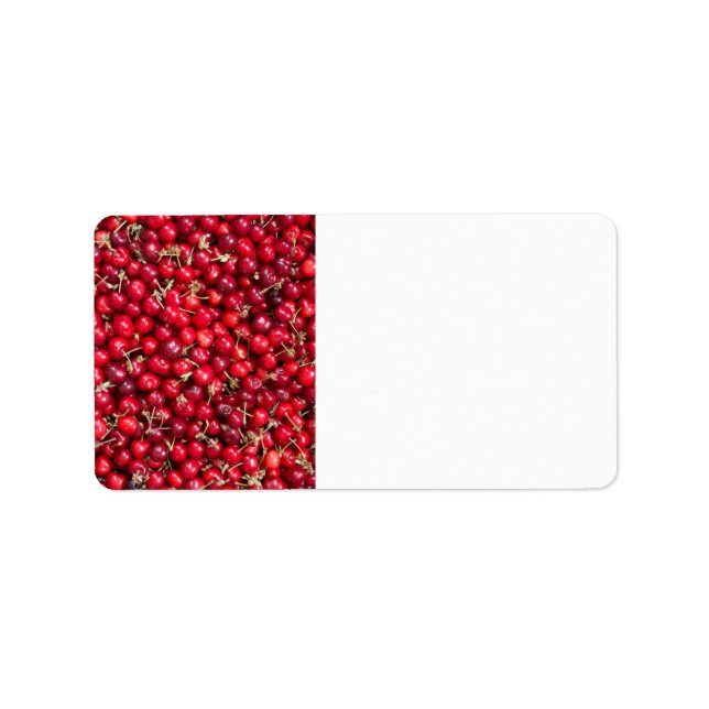 Etiqueta Patrón de cerezo dulce (Frente)