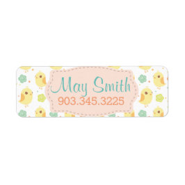 Etiqueta Patrón de chicles y flores