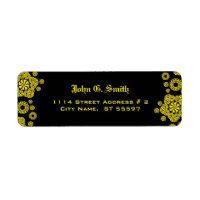 Patrón de círculo amarillo y negro