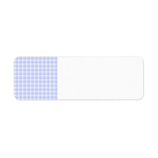 Etiqueta Patrón de comprobación de Gingham. Azul claro y bl