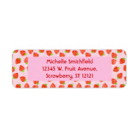 Patrón de crema de fresa de bonito personalizado