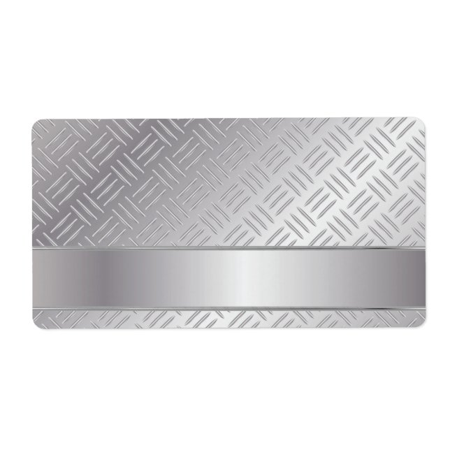 Etiqueta patrón de diamante metalizado (Frente)