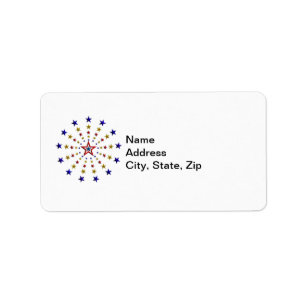 Etiqueta Patrón de estrellas patrióticas