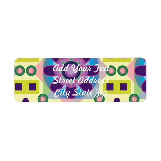 Etiqueta Patrón de flor de tracción (Frente)