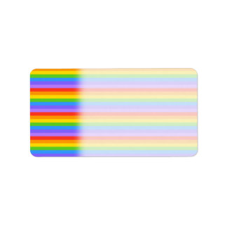 Etiqueta Patrón de franjas arcoiris.