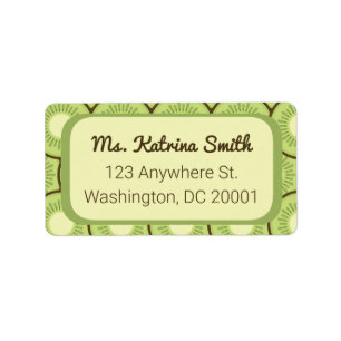 Etiqueta Patrón de fruta de Kiwi