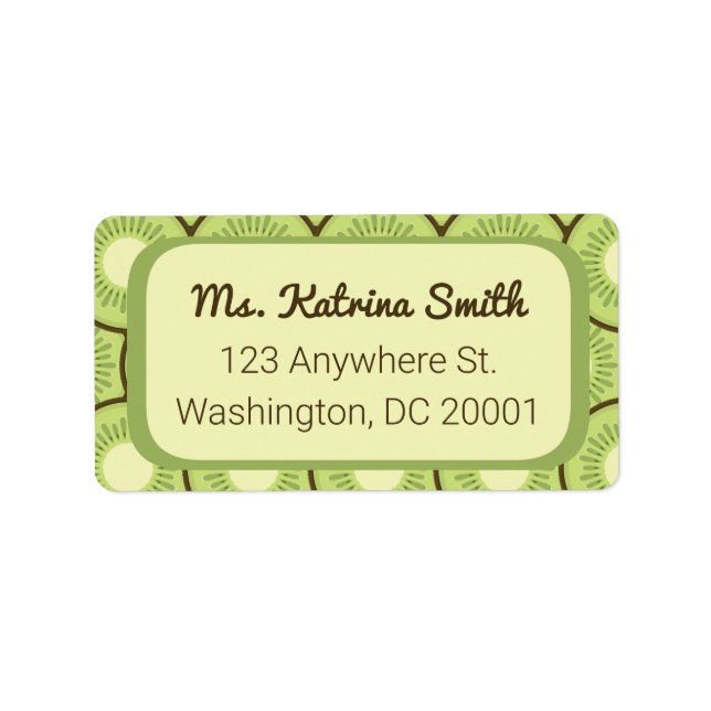 Etiqueta Patrón de fruta de Kiwi (Frente)