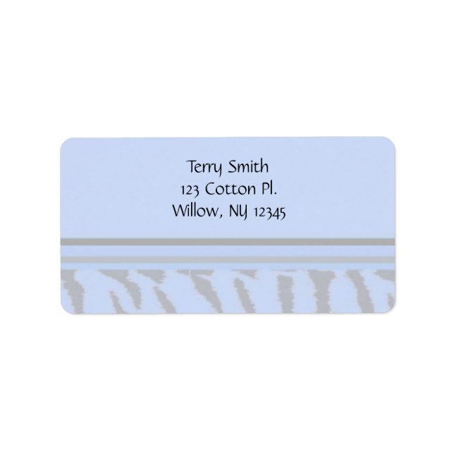 Etiqueta Patrón de harina azul (Frente)