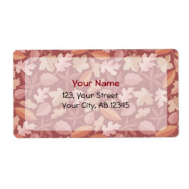 Etiqueta Patrón de hojas de Marsala