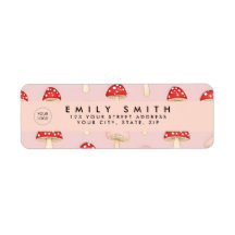 Patrón de hongos rojos y brillantes personalizado