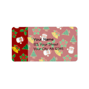 Etiqueta Patrón de iconos navidades