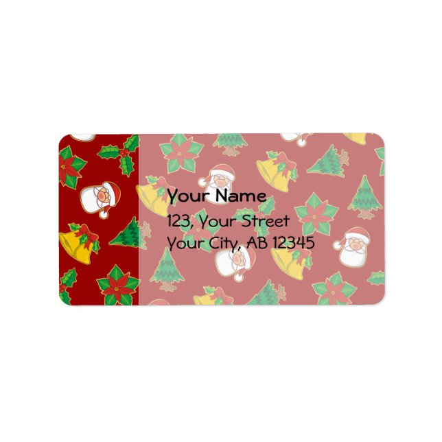 Etiqueta Patrón de iconos navidades (Frente)