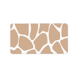 Etiqueta Patrón de impresión de jirafas en Beige.