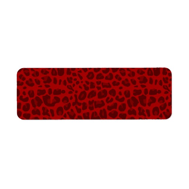 Etiqueta Patrón de impresión de leopardo rojo (Frente)