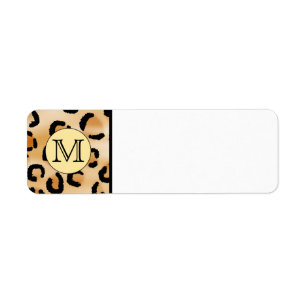 Etiqueta Patrón de impresión de monograma Leopardo person