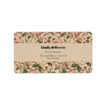 Patrón de jardín de peonía y rosa romántica vintag