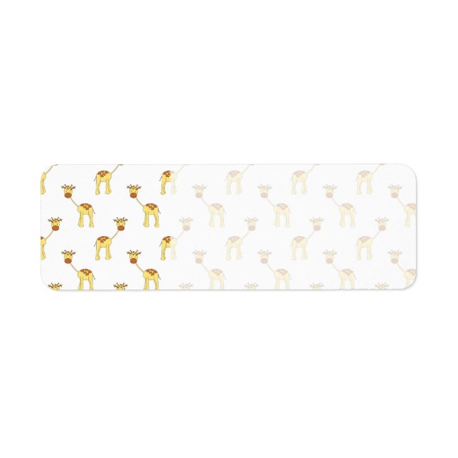 Etiqueta Patrón de jirafa. (Frente)