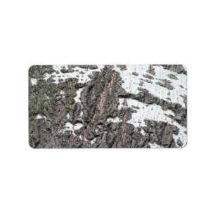 Etiqueta Patrón de la corteza de Birch