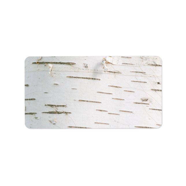 Etiqueta Patrón de la corteza de Birch (Frente)