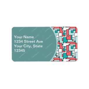 Etiqueta Patrón de ladrillo retro