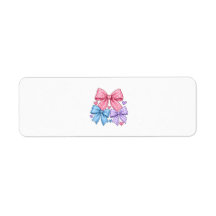 Patrón de lazo de cinta lindo – Lazo rosa, azul y
