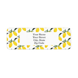 Etiqueta Patrón de limón de bonito personalizado