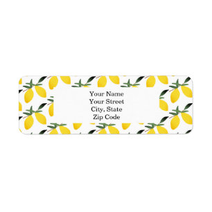 Etiqueta Patrón de limón de bonito personalizado