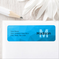 Patrón de malla geométrica de gradiente cian azul 