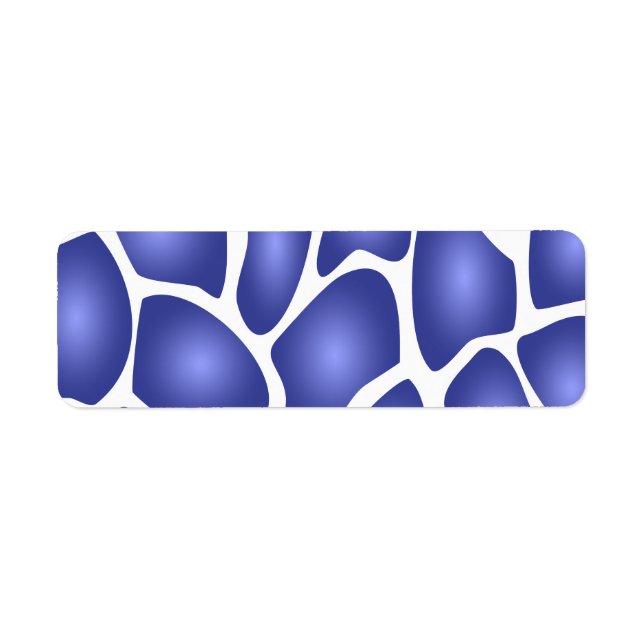 Etiqueta Patrón de mosaico al azar azul profundo (Frente)