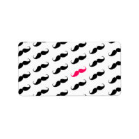 Patrón De Mustache Famoso De Color Rosa Y Negro