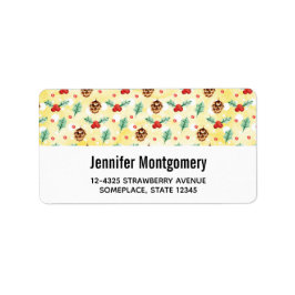 Etiqueta Patrón de Navidades de hormigón y hueso