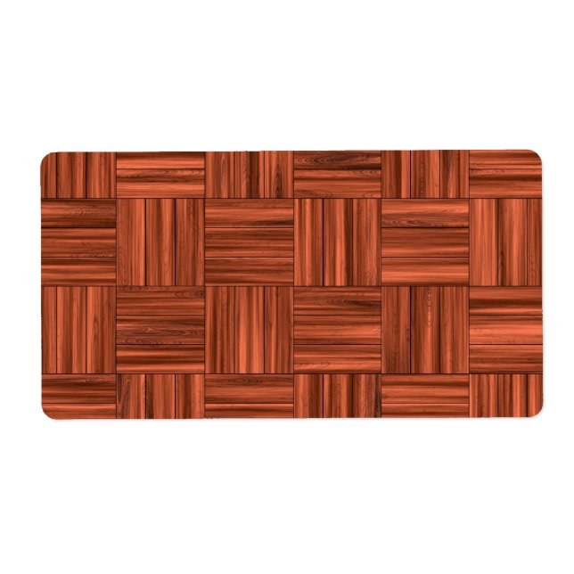 Etiqueta Patrón de parqué de madera de cerezo (Frente)