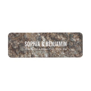 Etiqueta Patrón de piedra personalizado