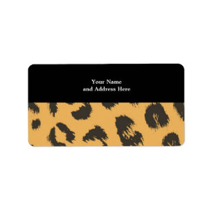 Etiqueta Patrón de piel de leopardo