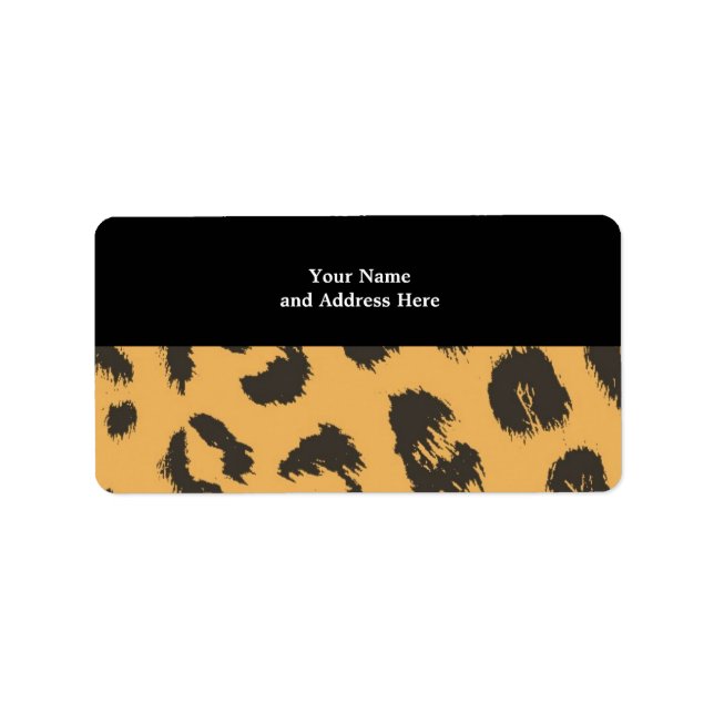 Etiqueta Patrón de piel de leopardo (Frente)