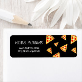 Etiqueta Patrón de pizzas Guay y divertidas