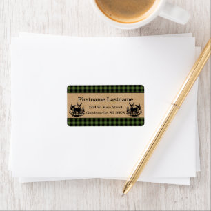 Etiqueta Patrón de placa de comprobación de país negro verd