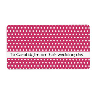 Etiqueta Patrón de Polkadot Blanco Crisp