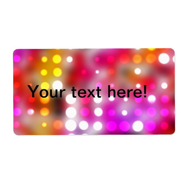 Etiqueta Patrón de puntos (Frente)