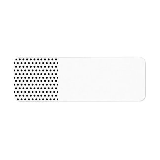 Etiqueta Patrón de puntos de polka blanco y negro. Delicios