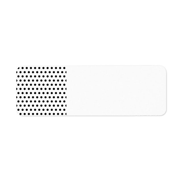 Etiqueta Patrón de puntos de polka blanco y negro. Delicios (Frente)