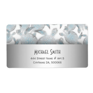 Etiqueta Patrón de tortugas plateadas