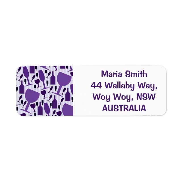 Etiqueta Patrón de vidrio de vino (Frente)