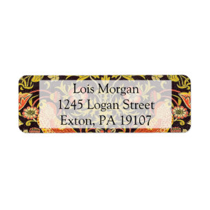 Etiqueta Patrón del ladrón de fresas William Morris