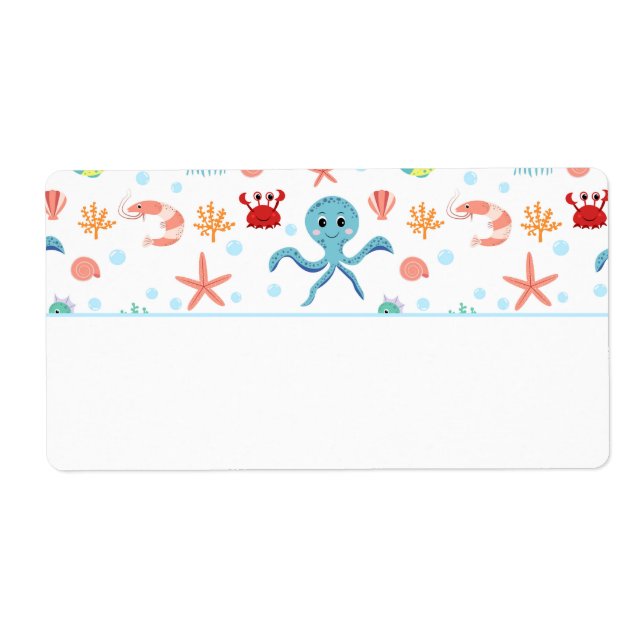 Etiqueta Patrón del mundo marino (Frente)