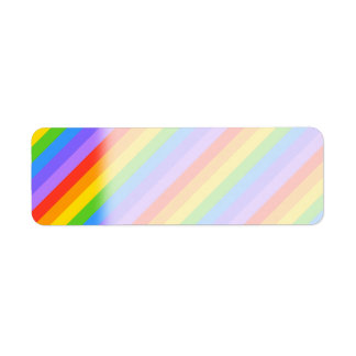 Etiqueta Patrón diagonal de rayas arcoiris.