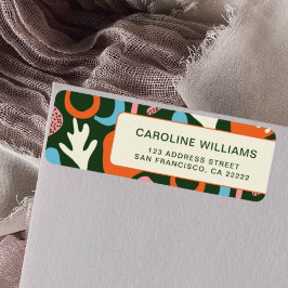 Etiqueta Patrón elegante Abstracto Dirección de devolución 